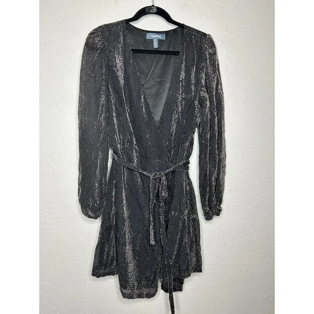 grey velvet wrap dress WAYF "Next to You" Pewter Gray Velvet Wrap Midi Dress Short Sleeve Sz XS